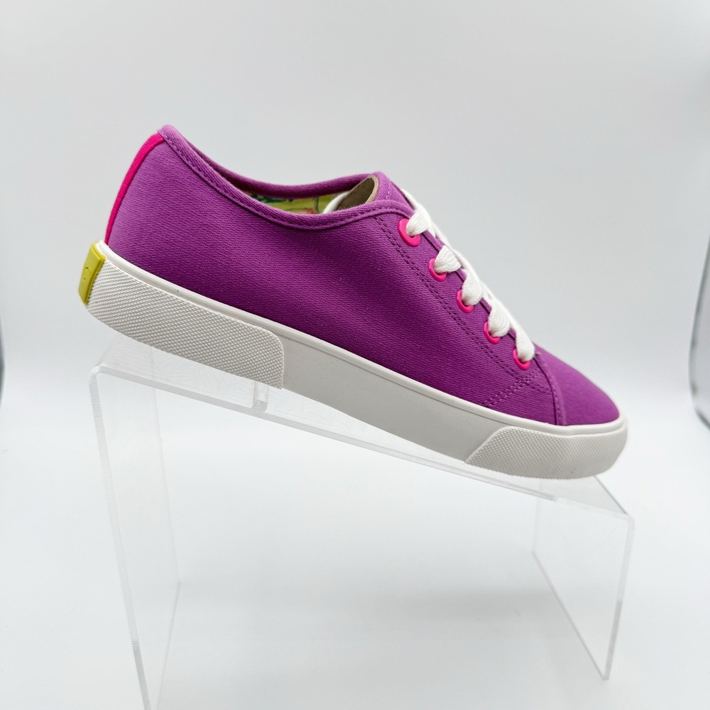 Vionic Oasis Sneakers Wild Berry Purple Pink Women's Size 7 Canvas Shoes New